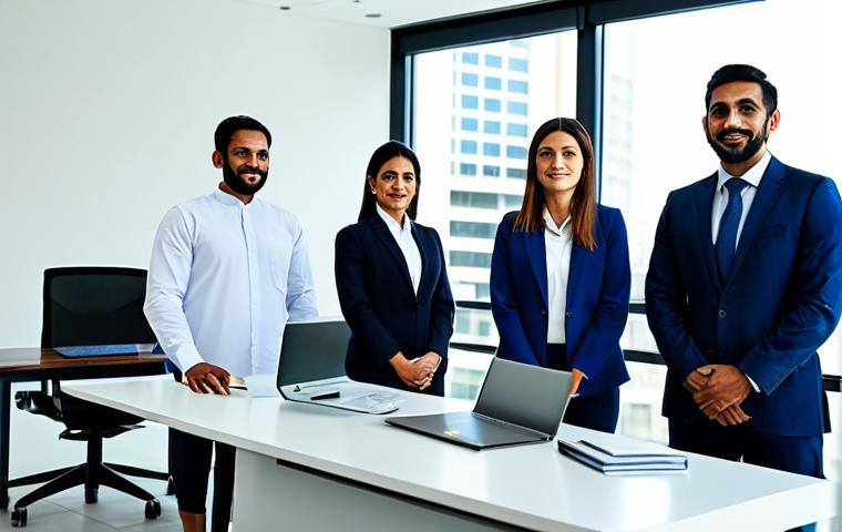 **

"A group of diverse professionals collaborating in a bright, modern office in Dubai, discussing consumer rights and fair trade practices, fully clothed in modest business attire, safe for work, appropriate content, professional environment, perfect anatomy, natural proportions, family-friendly, high-resolution photography."

**