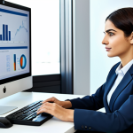 **

"A professional businesswoman in a modest business suit, sitting at a desk in a modern office, analyzing consumer behavior data on a computer screen, fully clothed, appropriate attire, safe for work, perfect anatomy, natural proportions, professional photography, high quality, family-friendly, Middle Eastern setting."

**