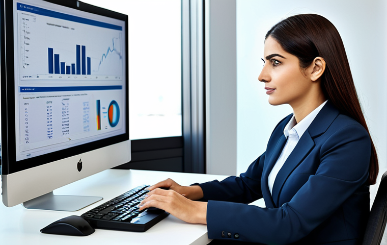**

"A professional businesswoman in a modest business suit, sitting at a desk in a modern office, analyzing consumer behavior data on a computer screen, fully clothed, appropriate attire, safe for work, perfect anatomy, natural proportions, professional photography, high quality, family-friendly, Middle Eastern setting."

**