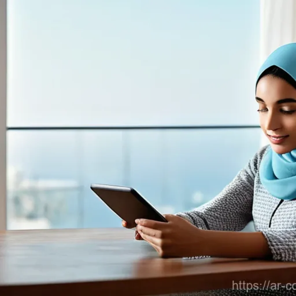 소비자 보호 관련 법률 서비스 사례 - **Empowered Digital Shopper:** A young woman (around 25-30 years old) with a thoughtful and confiden...