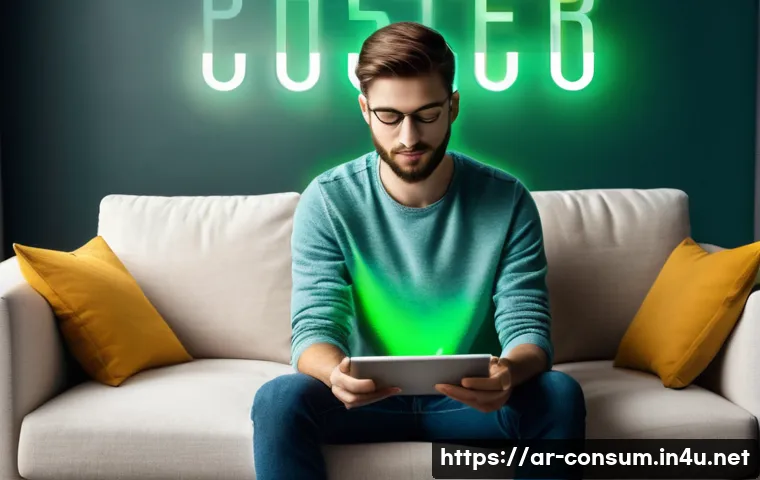 소비자 보호 관련 최신 동향과 전망 - **Prompt:** A young adult, gender-neutral, aged 20-25, is sitting comfortably on a modern sofa, full...