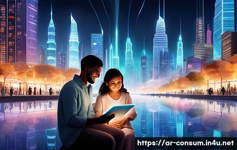 소비자 행동 데이터를 활용한 디지털 혁신 사례 연구 - **Prompt:** A vibrant, futuristic cityscape where shimmering, interconnected lines of data flow like...