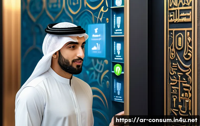 소비자중심 경영 사례와 디지털 혁신 전략 연구와 분석 - A modern Middle Eastern digital banking app interface displayed on a sleek smartphone held by a youn...