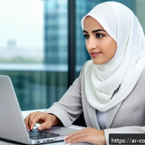 소비자중심 경영 인증 준비 과정 - A professional Middle Eastern businesswoman in a modern office setting, attentively engaging in a cu...