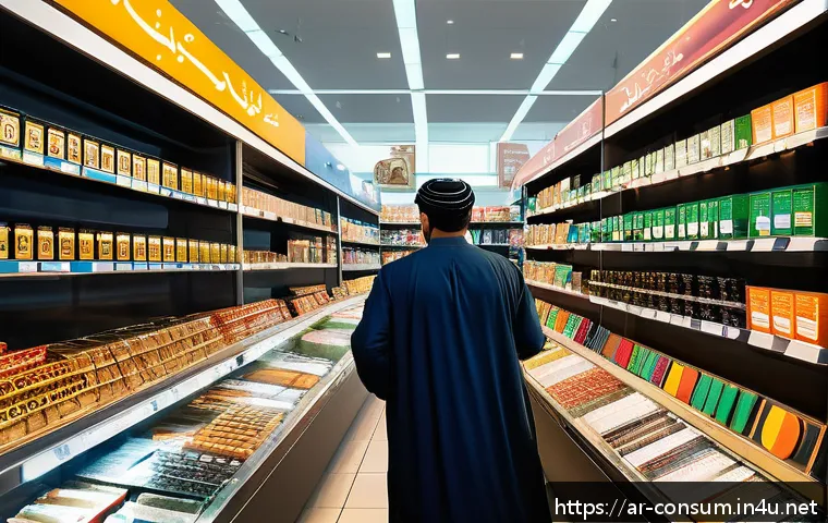소비자 보호와 관련된 법적 대응 사례 연구와 분석 - A vibrant modern Middle Eastern marketplace scene, showcasing a diverse group of Arab consumers care...